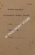 Patrolman's Weekly Record by British Railways
